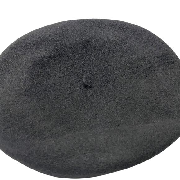 Vintage Lake Of Isles Black Wool Adult Size L Beret Cap Hat - Picture 7 of 11